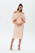 PUFF SHOULDER SYMMETRIC DRESS
